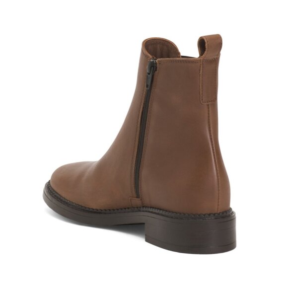 MIRROR Brown Leather Chelsea Booties - Picture 2 of 2